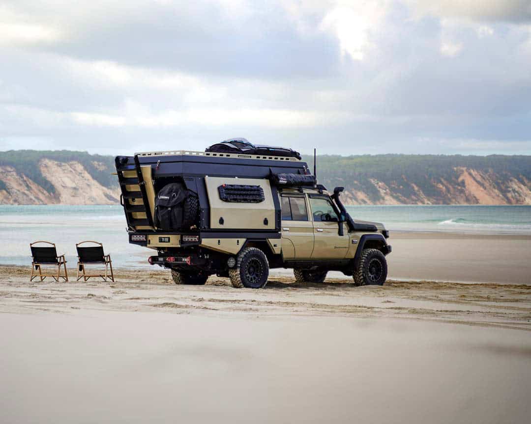 A visual what it looks like when camping at Rainbow Beach