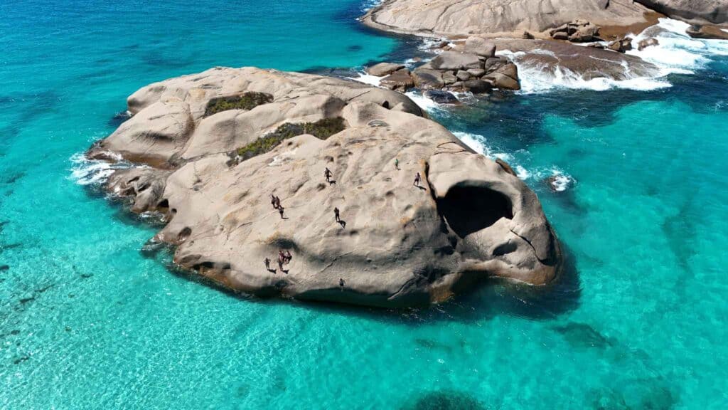 Twilight Beach Rock jumping
